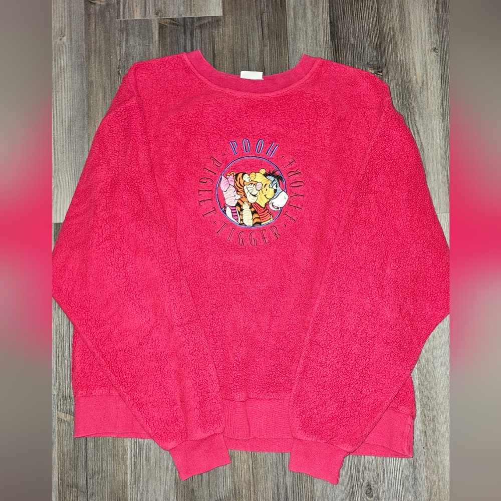 Vintage RARE Disney Store Pooh Piglet Eeyore Tigger Sweatshirt Small - Picture 1 of 5